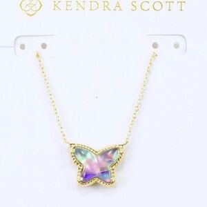 Kendra Scott Gold Necklace with Iridescent Butterfly